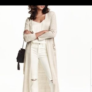New  Maxi long gray cardigan, size medium.